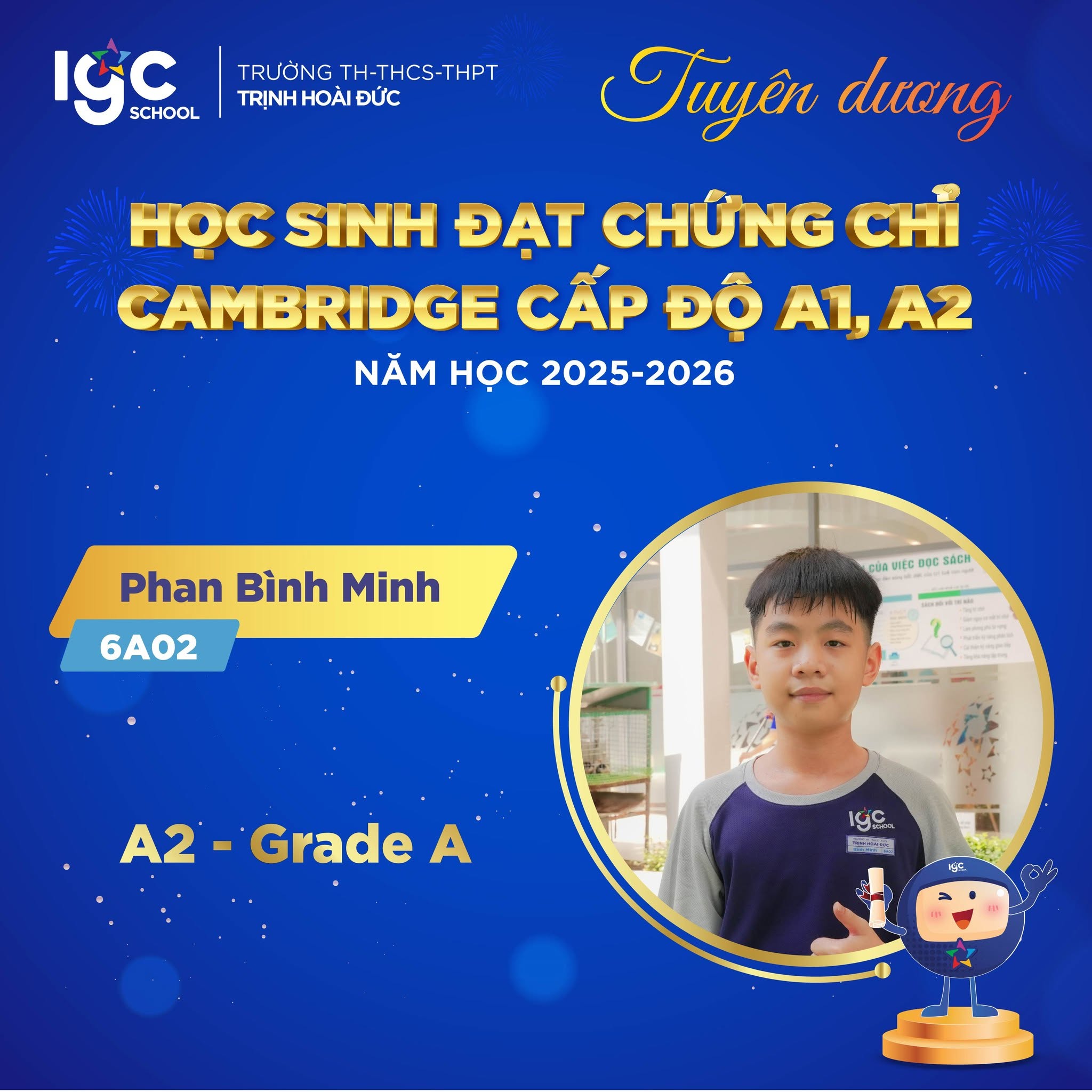 VINH DANH NHỮNG "CHIẾN BINH" CAMBRIDGE – NĂM HỌC 2025 – 2026