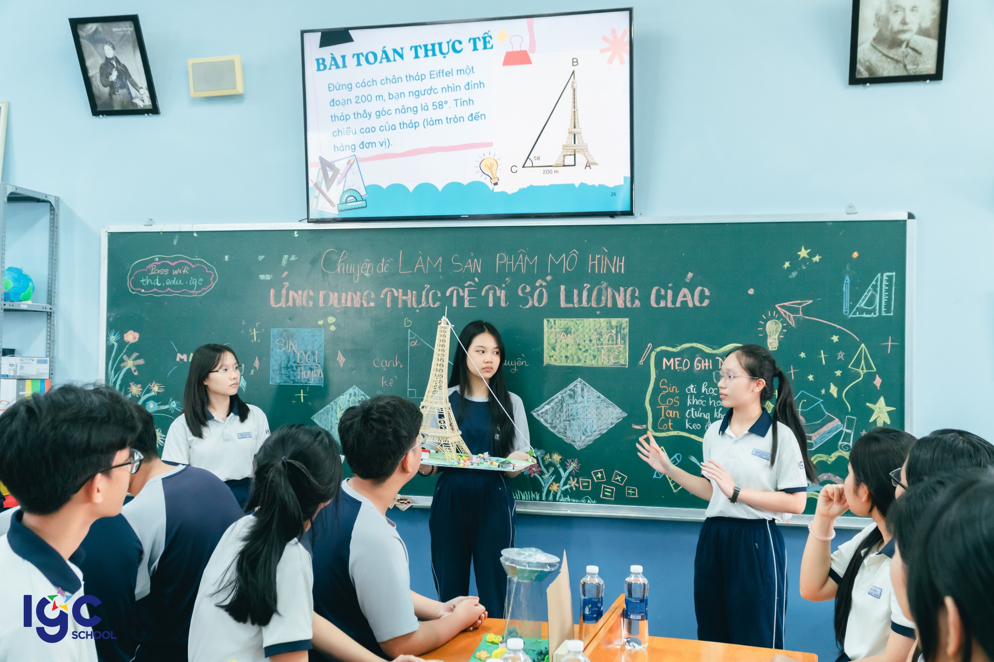 Từ Công thức đến Hiện thực: THCS Trịnh Hoài Đức đưa Tỉ số Lượng giác ra khỏi sách vở!