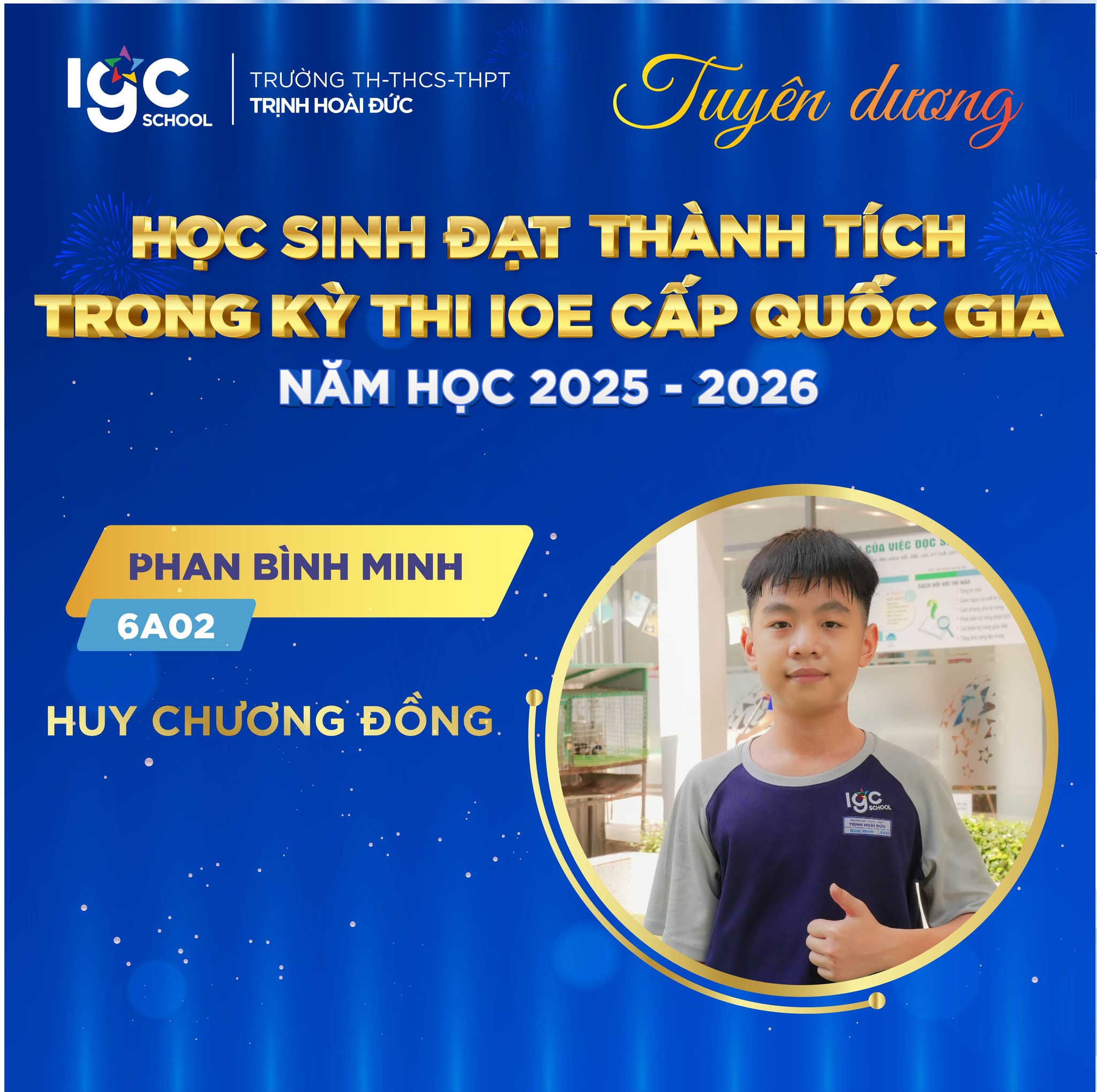 Bằng khen Phan Bình Minh