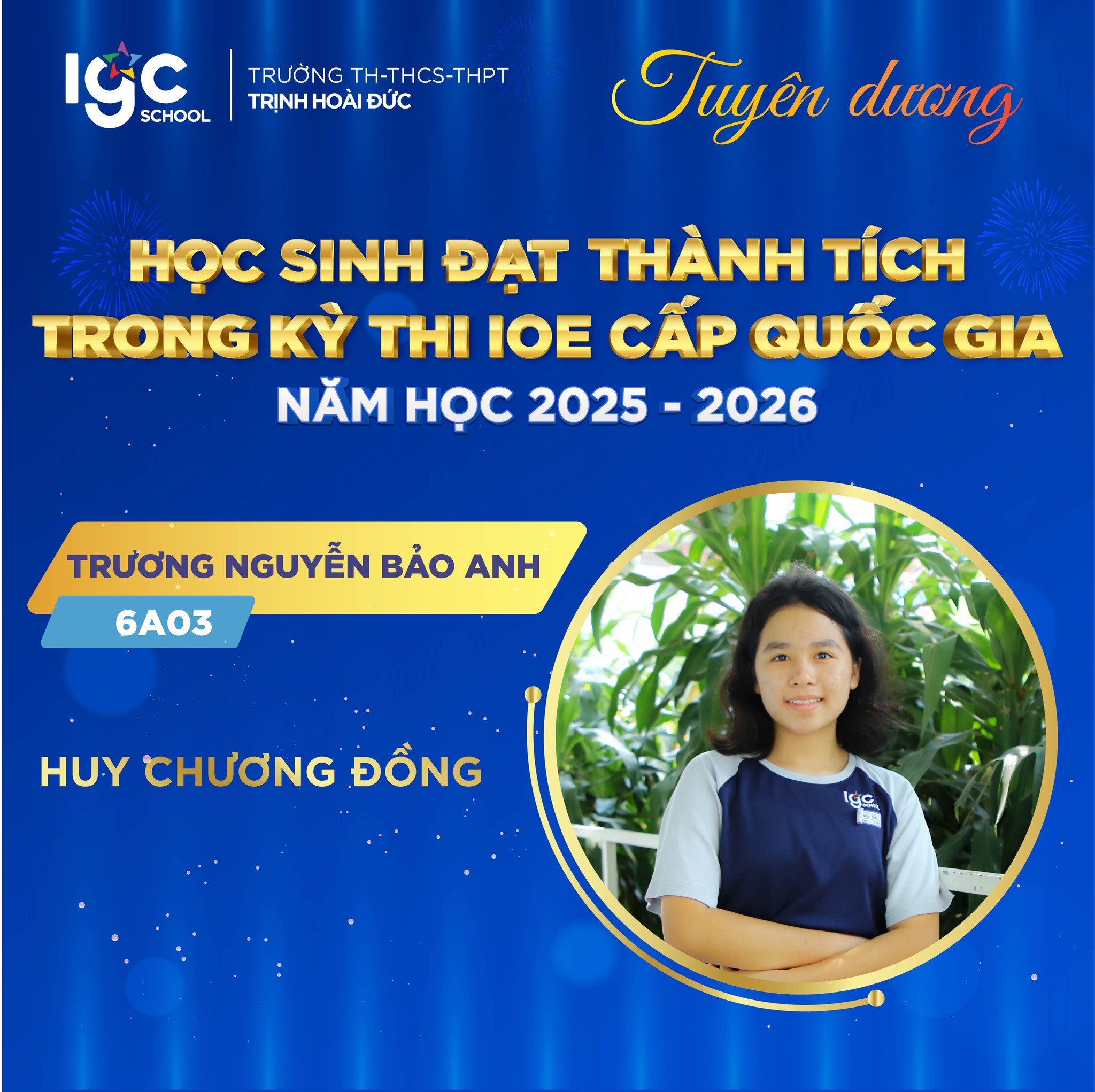 Bằng khen Trương Nguyễn Bảo Anh