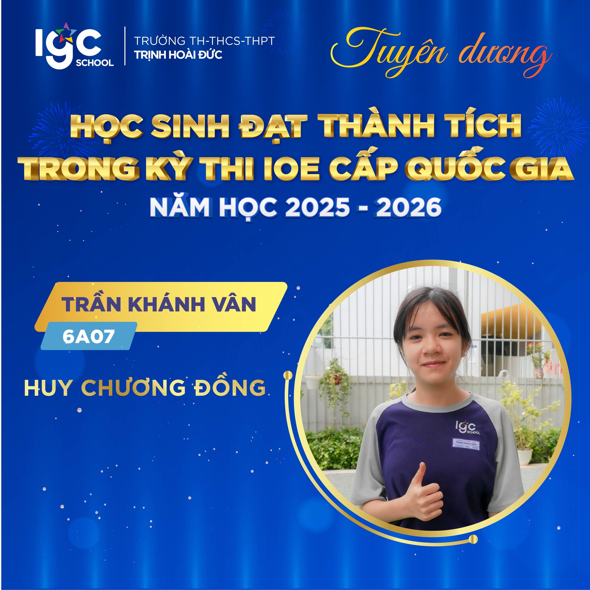 Bằng khen Trần Khánh Vân