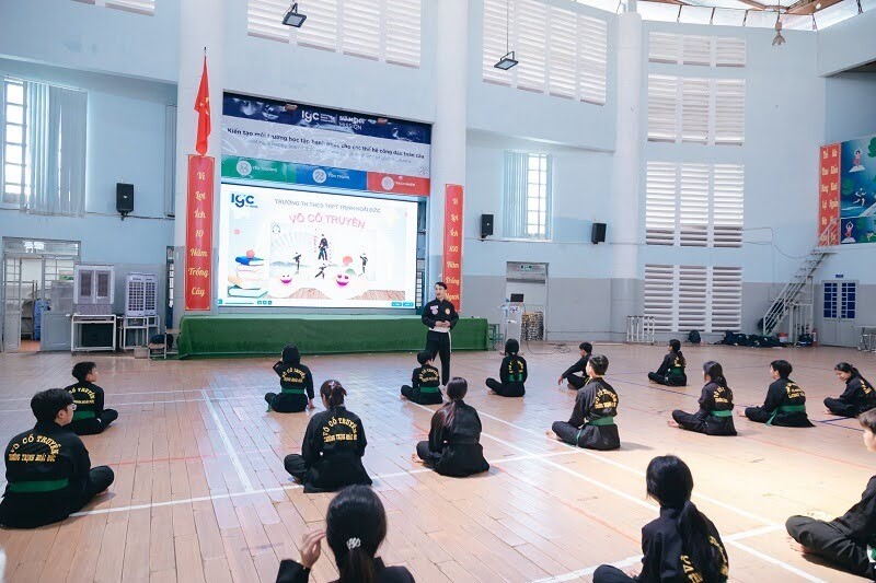 Các hoạt động thể thao trong chương trình phát triển năng khiếu học sinh trường Trịnh Hoài Đức.