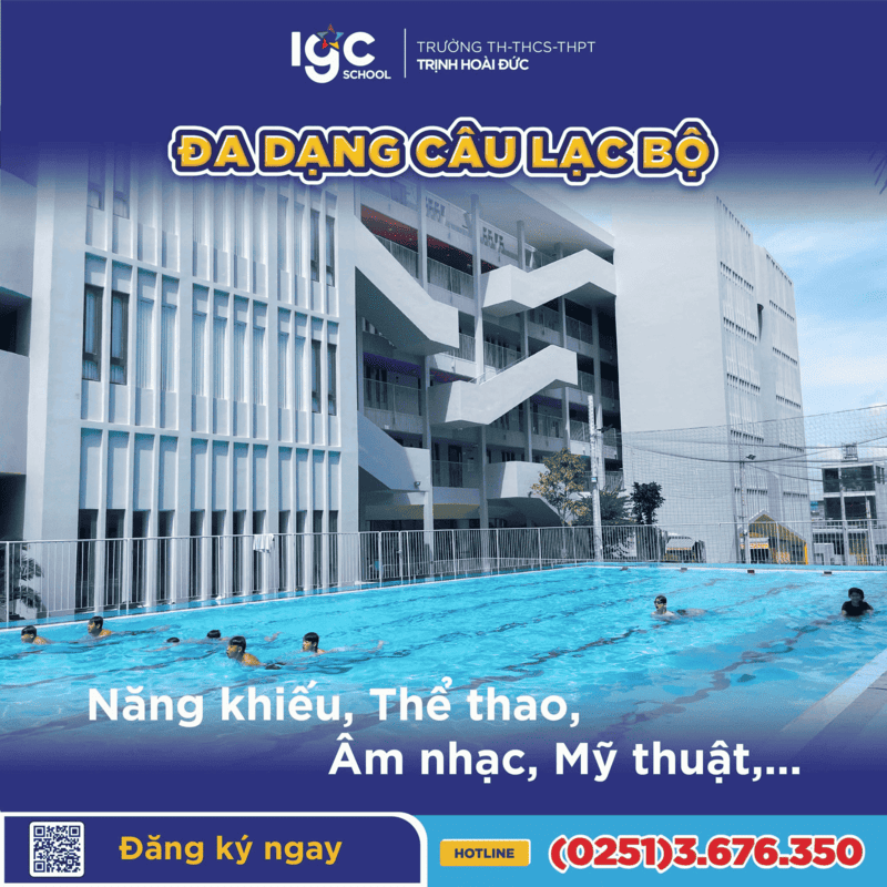 Học sinh phổ thông thực hành kỹ thuật bơi sải bám sát khung giờ giáo dục thể chất chính khóa. Bể bơi tại trường có hồ bơi và cơ sở vật chất tốt ở Trảng Bom đạt chuẩn chất lượng.